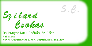 szilard csokas business card